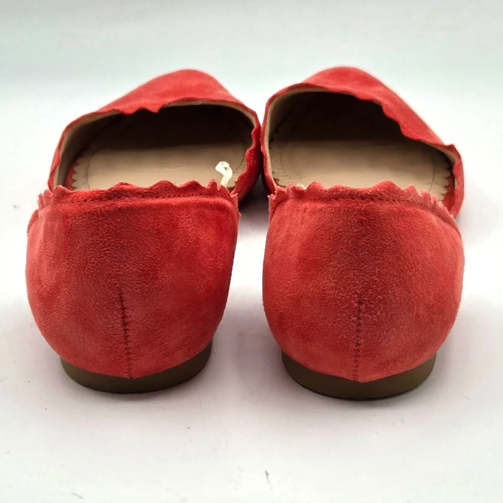 Restricted Coral  D'Orsay Flats Pointed Toe Minimalist Slip‎ On US 8